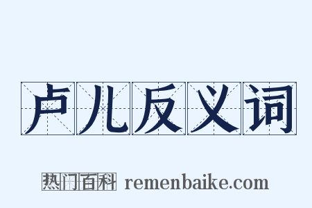 卢儿反义词是什么意思的图片